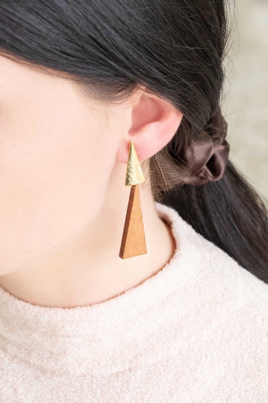 Double Triangular Drop Earring