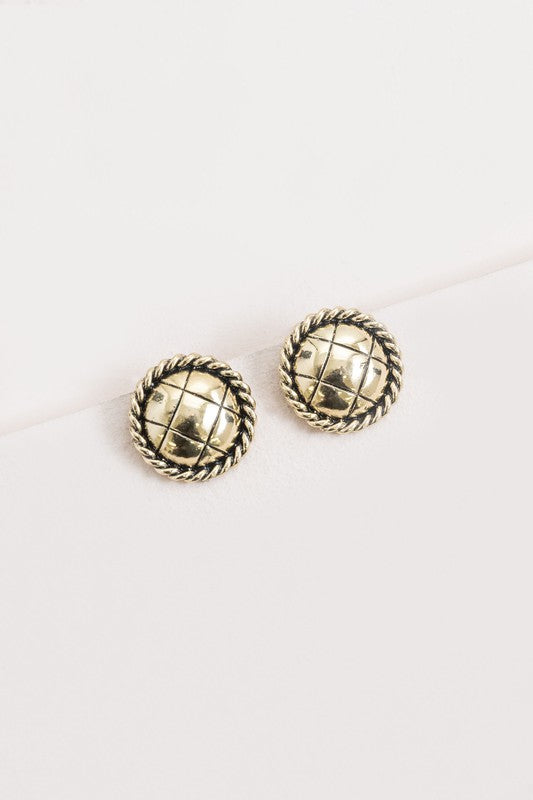 Vintage Button Earrings