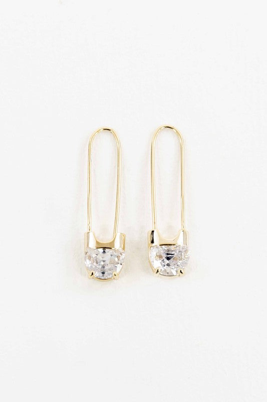 Sparkling Pin Hook Earrings