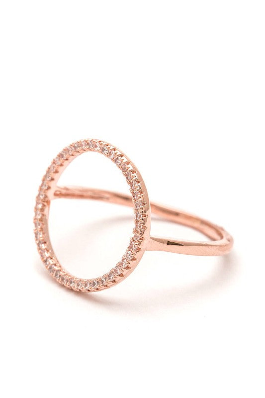 CZ Circle Iconic Ring