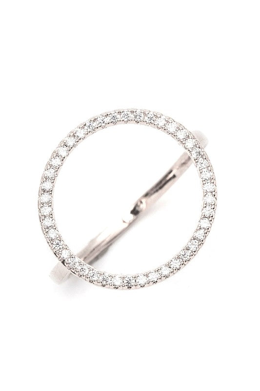 CZ Circle Iconic Ring