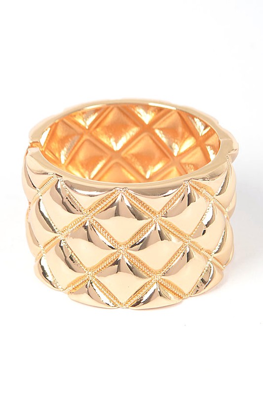 Iconic Embossed Hinged Bangle