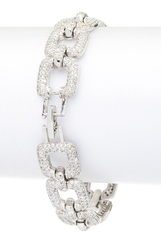 Cubic Zirconia Statement Micro Setting Bracelet