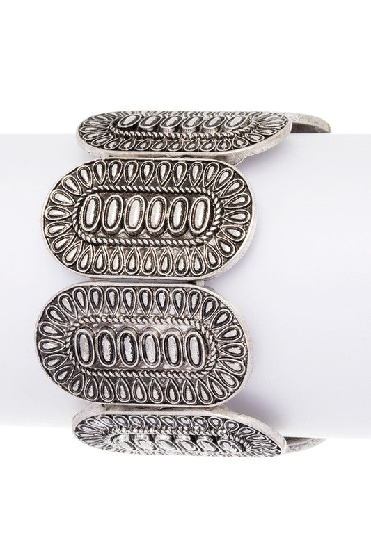 Western Enamel Oversize Stretch Bracelet