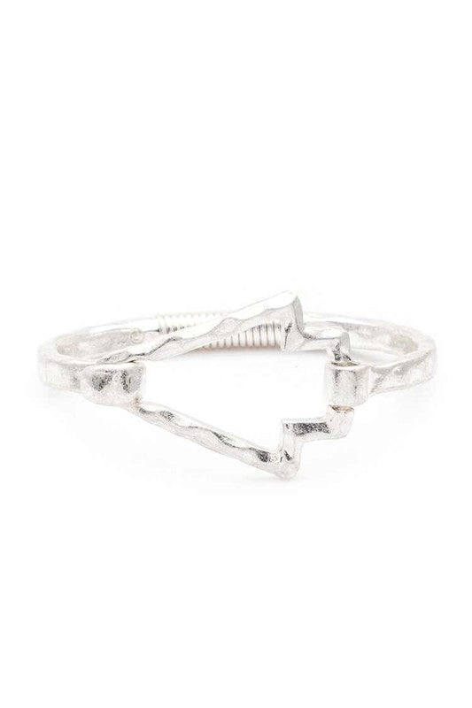 Arrow Head Hammered Flex Bangle