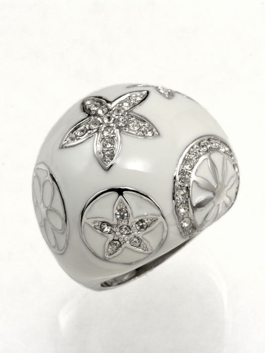 Enamel Flower Ring