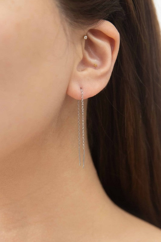 Mini Needle Drop Earrings